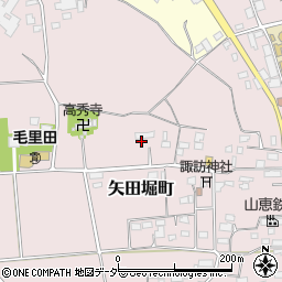 群馬県太田市矢田堀町周辺の地図