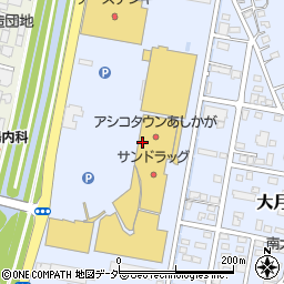 ディー・エム・ガスステーション足利店周辺の地図