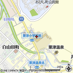 粟津小学校周辺の地図