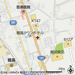 東日本三菱穂高店周辺の地図
