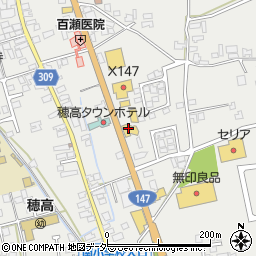 東日本三菱穂高店周辺の地図