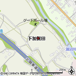 茨城県笠間市下加賀田周辺の地図