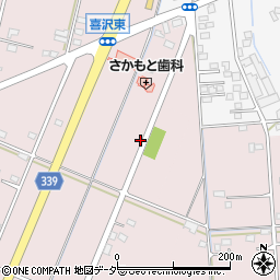 栃木県小山市喜沢435周辺の地図
