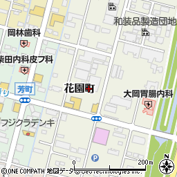 栃木県足利市花園町周辺の地図