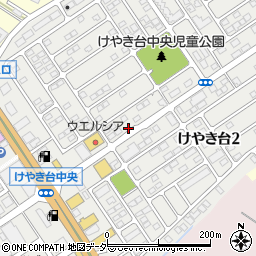 茨城県水戸市けやき台周辺の地図