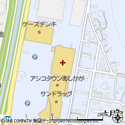 ペッツワン　足利大月店周辺の地図