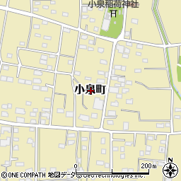 群馬県伊勢崎市小泉町周辺の地図