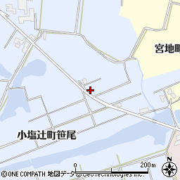 石川県加賀市小塩辻町笹尾周辺の地図