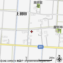 栃木県小山市上初田周辺の地図