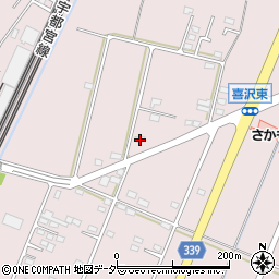 栃木県小山市喜沢445周辺の地図