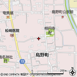 群馬県高崎市島野町602-1周辺の地図