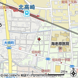 群馬県高崎市昭和町52-22周辺の地図