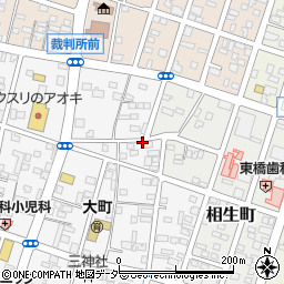 栃木県足利市大町周辺の地図