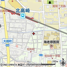 群馬県高崎市昭和町52-12周辺の地図