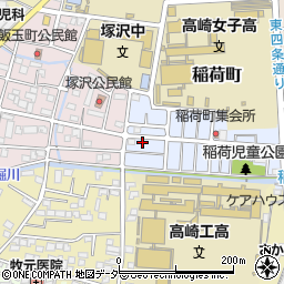 群馬県高崎市稲荷町2-24周辺の地図