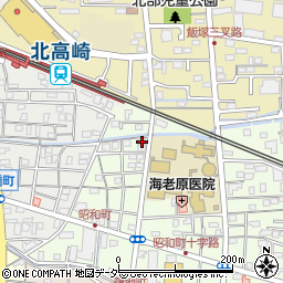 群馬県高崎市昭和町52-26周辺の地図