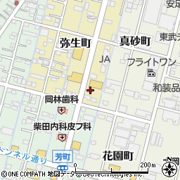栃木県足利市弥生町28周辺の地図