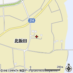 栃木県小山市北飯田周辺の地図