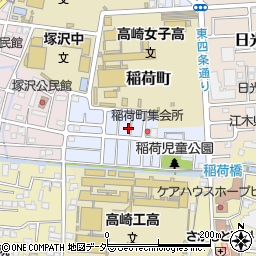 群馬県高崎市稲荷町12-13周辺の地図