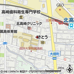 群馬県高崎市大橋町周辺の地図