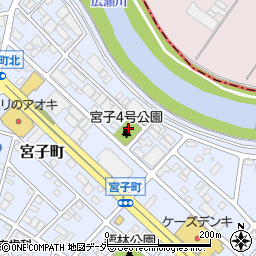 伊勢崎市宮子4号公園周辺の地図
