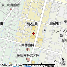 栃木県足利市弥生町周辺の地図