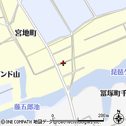 石川県加賀市宮地町ヲ周辺の地図