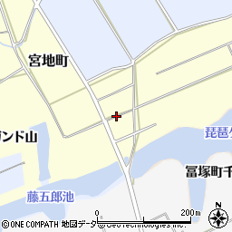 石川県加賀市宮地町（ヲ）周辺の地図