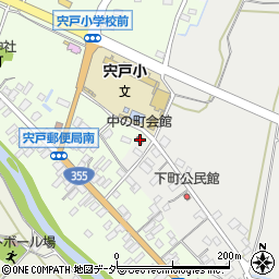 中の町会館周辺の地図