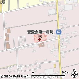 宏愛会第一病院周辺の地図