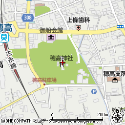 穂高神社・資料館周辺の地図
