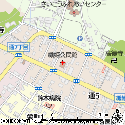 織姫公民館周辺の地図