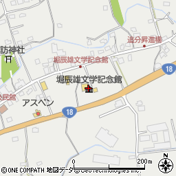 堀辰雄文学記念館周辺の地図