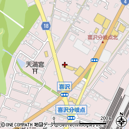 栃木県小山市喜沢周辺の地図