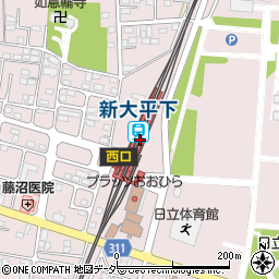 栃木県栃木市周辺の地図