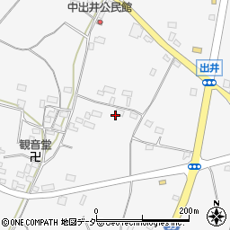 栃木県小山市出井周辺の地図