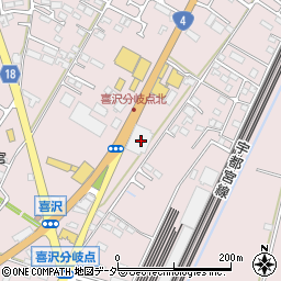 栃木県小山市喜沢710周辺の地図
