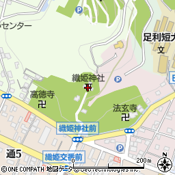 足利織姫神社周辺の地図