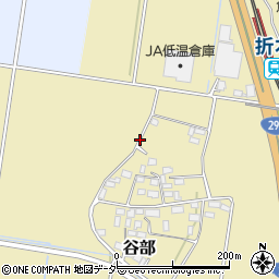 茨城県筑西市谷部周辺の地図