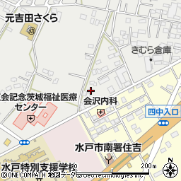 茨城県水戸市元吉田町1852-1周辺の地図