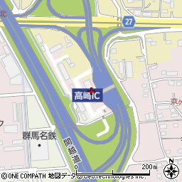 ネクスコ・トール北関東高崎料金所周辺の地図