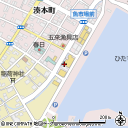 那珂湊おさかな市場周辺の地図