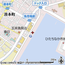 那珂湊漁港駐車場（北駐車場）周辺の地図