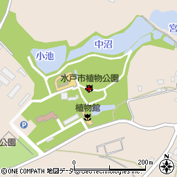水戸市植物公園周辺の地図