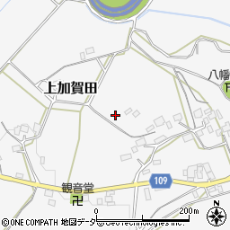 茨城県笠間市上加賀田周辺の地図