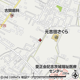 茨城県水戸市元吉田町1801-7周辺の地図
