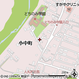 栃木県佐野市小中町1282周辺の地図