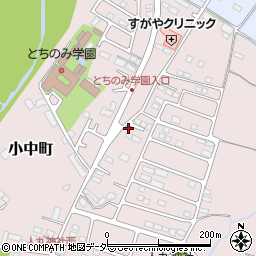 栃木県佐野市小中町1221-4周辺の地図