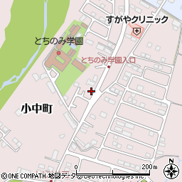 栃木県佐野市小中町1278-18周辺の地図