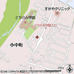 栃木県佐野市小中町1278-19周辺の地図